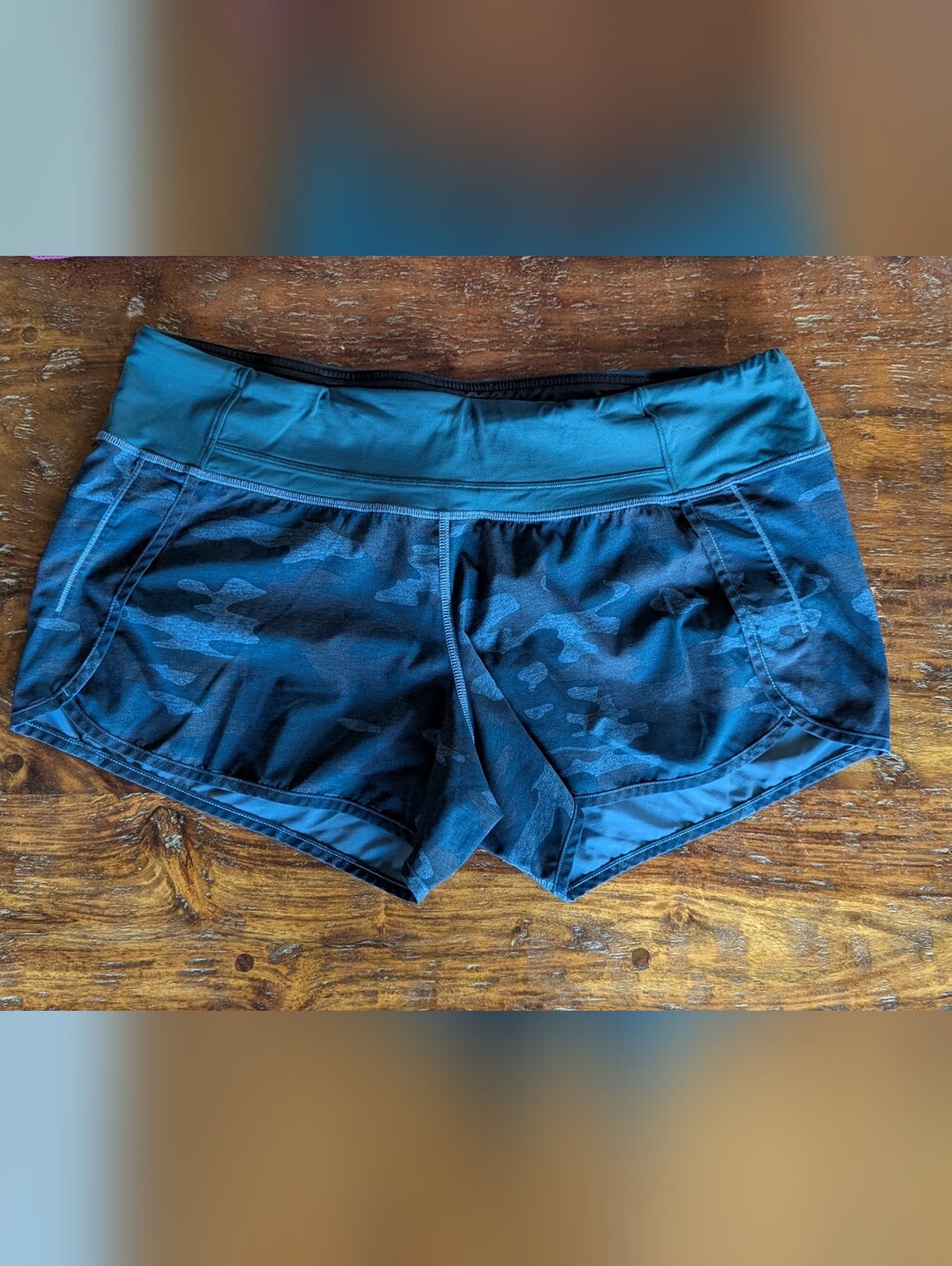 Lululemon Speed Shorts Blue Camo